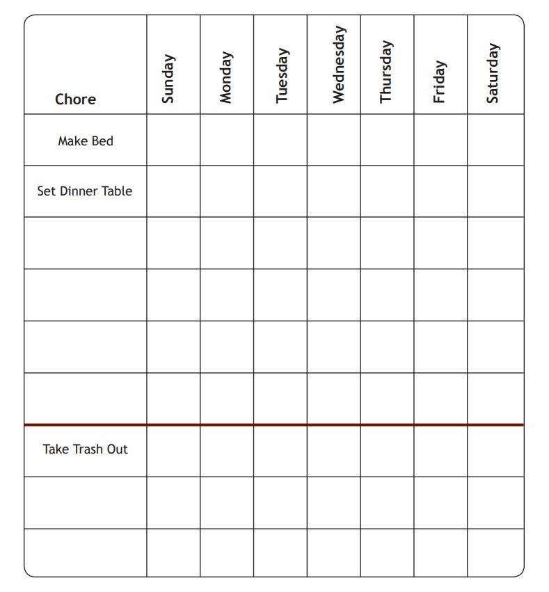 chore chart and allowance